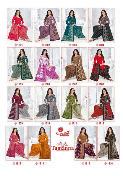 Kalash Vol 16 Kundan Readymade Cotton Patiyala Suits Manufacturer India