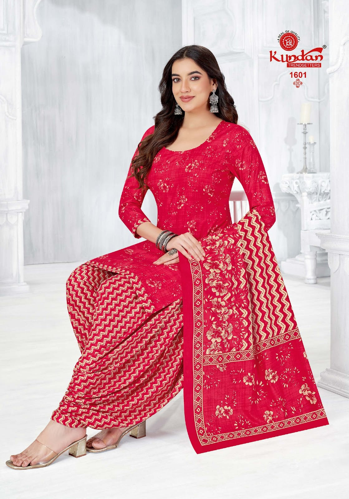 Kalash Vol 16 Kundan Readymade Cotton Patiyala Suits Manufacturer India