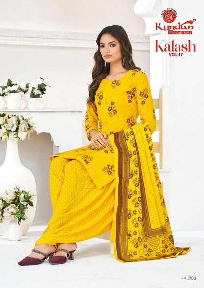Kalash Vol 17 Kundan Pure Cotton Readymade Cotton Patiyala Suits Wholesaler Gujarat