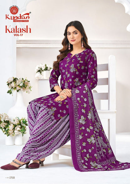 Kalash Vol 17 Kundan Pure Cotton Readymade Cotton Patiyala Suits Wholesaler Gujarat