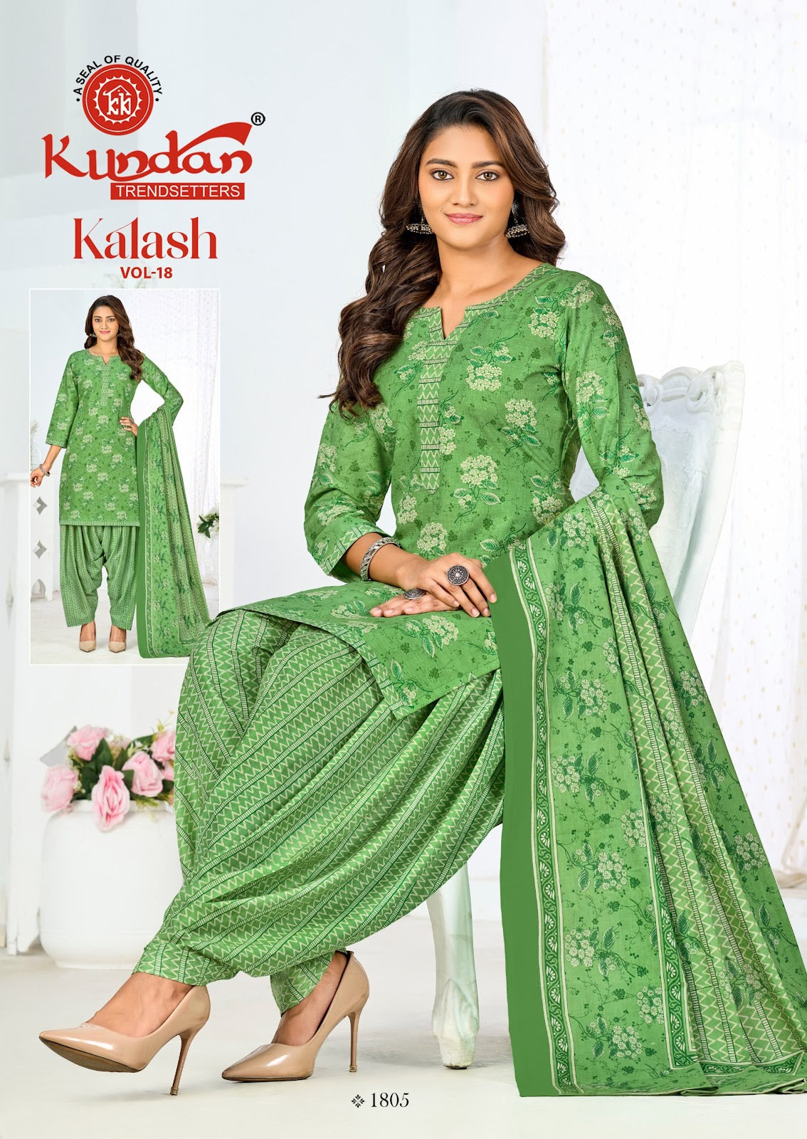 Kalash Vol 18 Kundan Cotton Dress Material Manufacturer