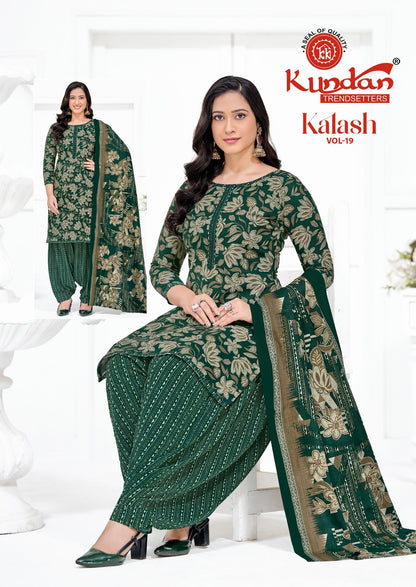 Kalash Vol 19 Kundan Cotton Dress Material Wholesaler Ahmedabad