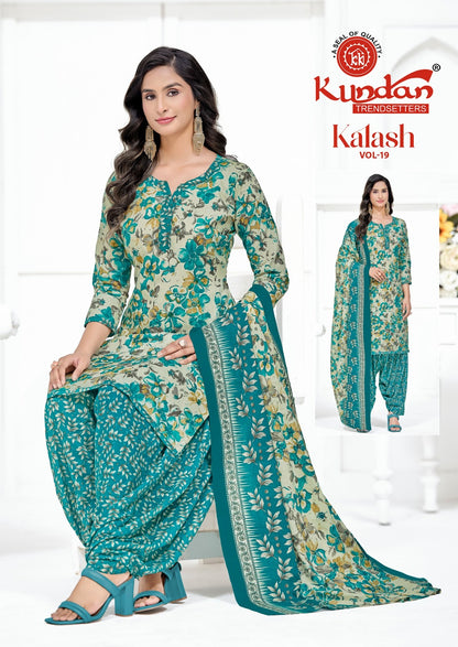 Kalash Vol 19 Kundan Cotton Dress Material Wholesaler Ahmedabad