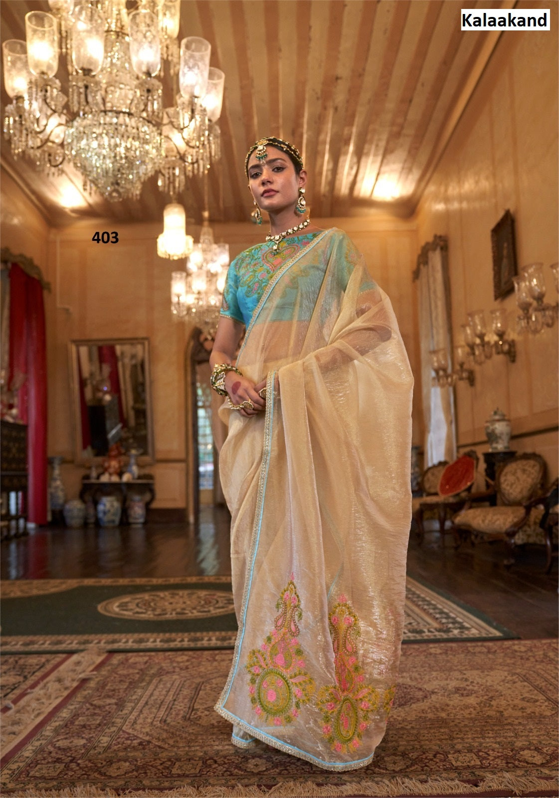 Kalasutra Kalaakand Gold Tissue Sarees Wholesaler Gujarat