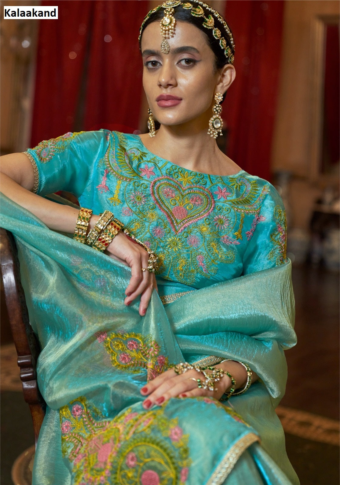 Kalasutra Kalaakand Gold Tissue Sarees Wholesaler Gujarat