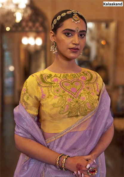 Kalasutra Kalaakand Gold Tissue Sarees Wholesaler Gujarat