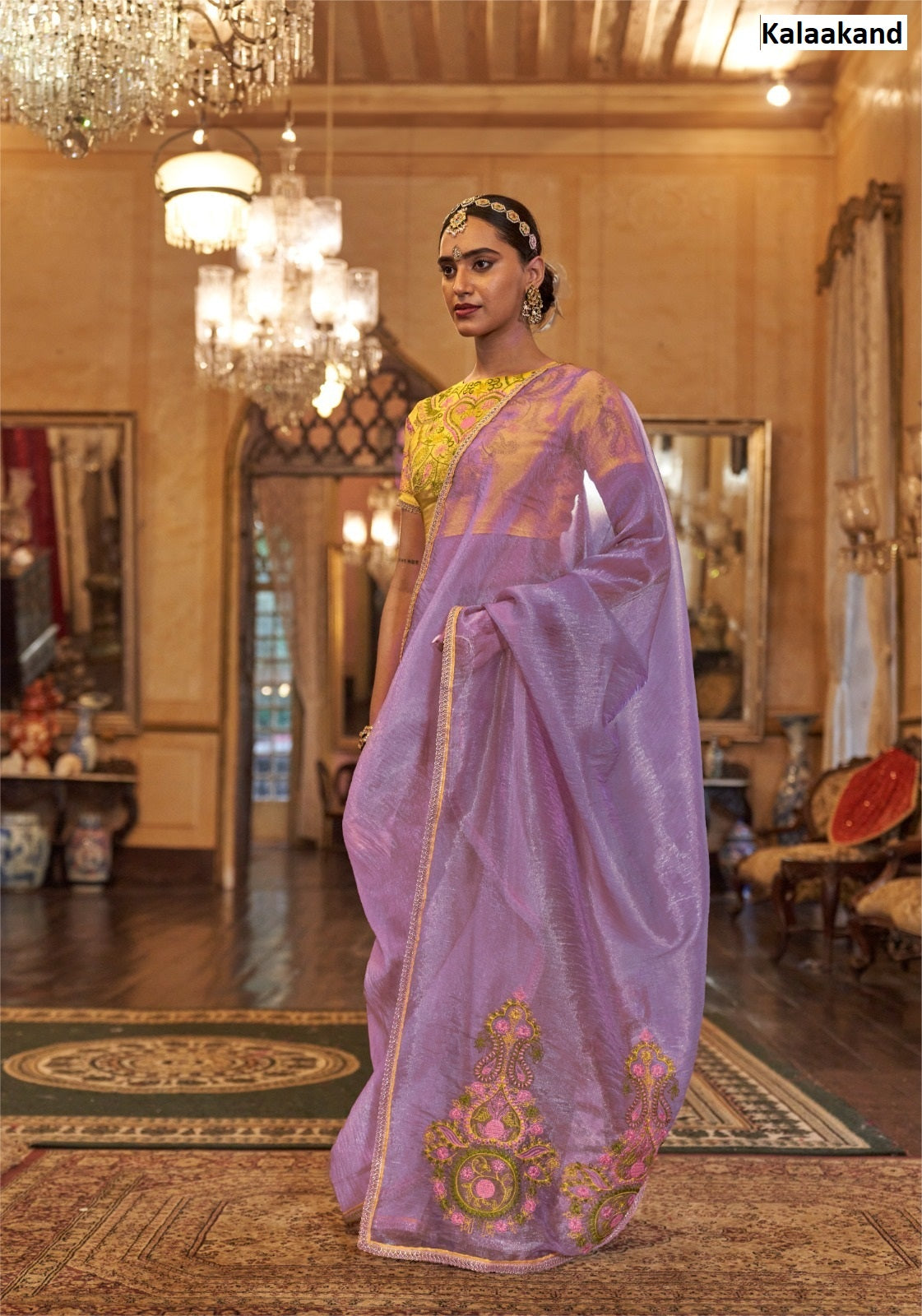 Kalasutra Kalaakand Gold Tissue Sarees Wholesaler Gujarat