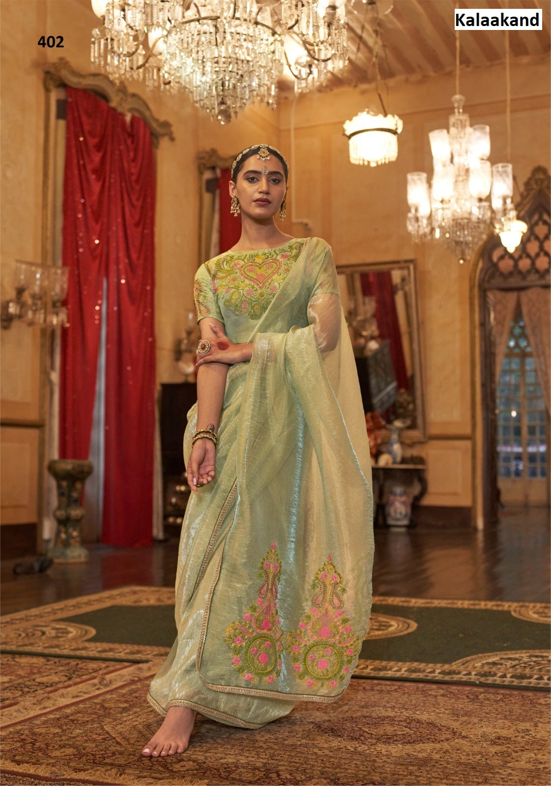 Kalasutra Kalaakand Gold Tissue Sarees Wholesaler Gujarat