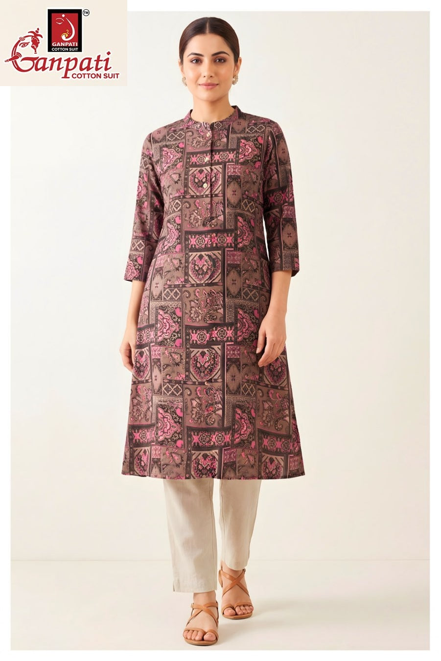 Kalavati Vol 1 Ganpati Cotton A-Line Kurti Wholesaler Ahmedabad