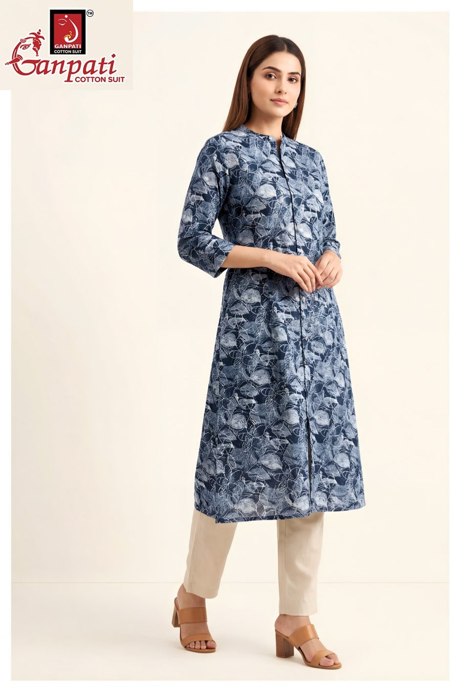 Kalavati Vol 1 Ganpati Cotton A-Line Kurti Wholesaler Ahmedabad