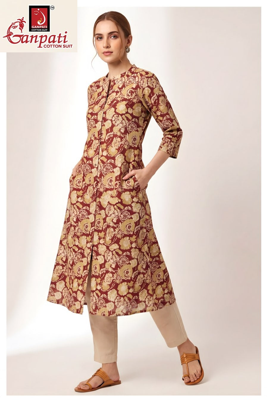 Kalavati Vol 1 Ganpati Cotton A-Line Kurti Wholesaler Ahmedabad