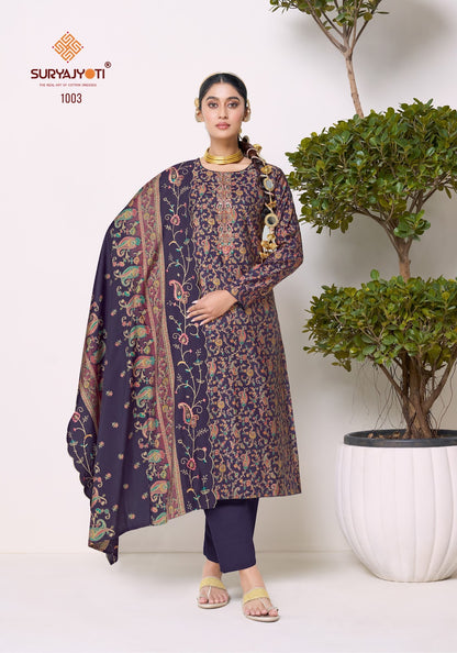 Kalavati Vol 1 Suryajyoti Modal Silk Pant Style Suits Wholesaler Ahmedabad