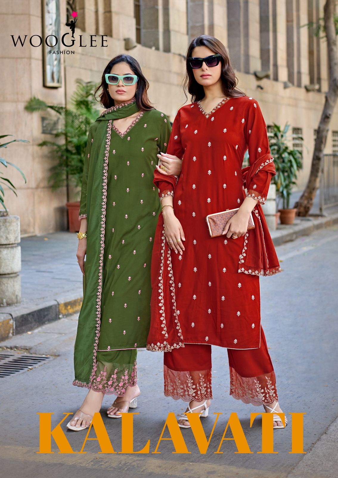 Kalavati Wooglee Rayon Readymade Plazzo Style Suits Manufacturer Ahmedabad