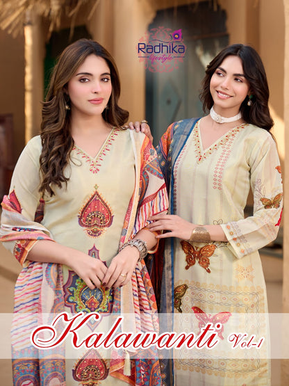 Kalawanti Vol 1 Radhika Lifestyle Silk Readymade Pant Style Suits Exporter India