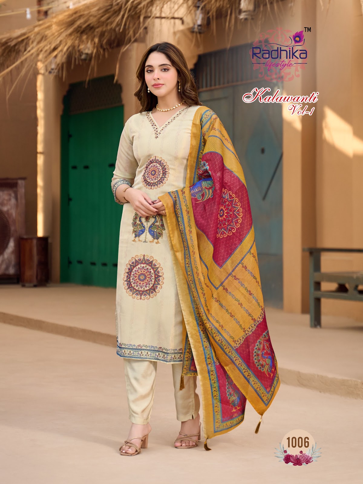 Kalawanti Vol 1 Radhika Lifestyle Silk Readymade Pant Style Suits Exporter India
