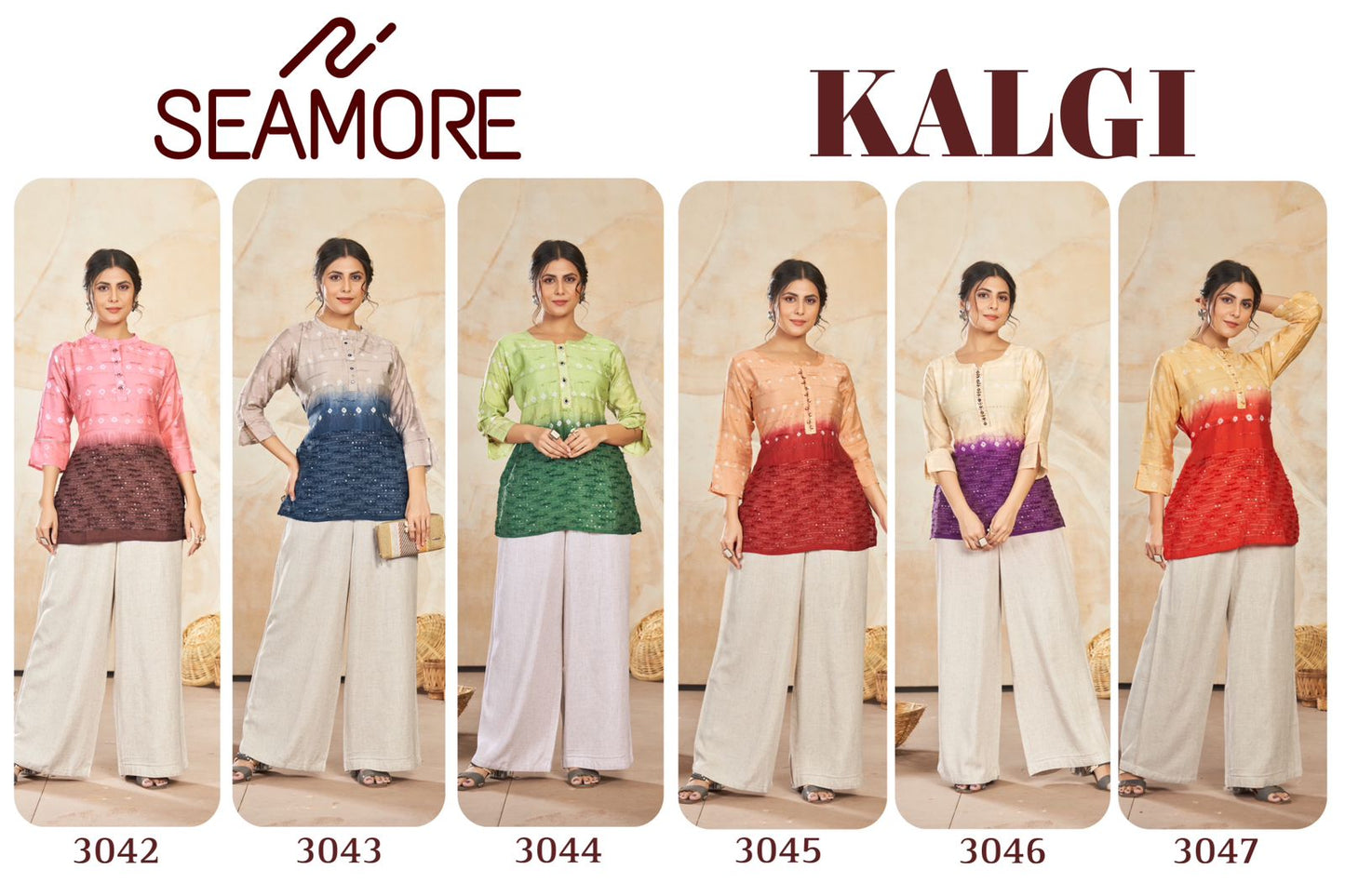 Kalgi Seamore Modal Silk Short Kurtis