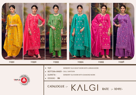 Kalgi Triple Aaa Silk Pant Style Suits Manufacturer