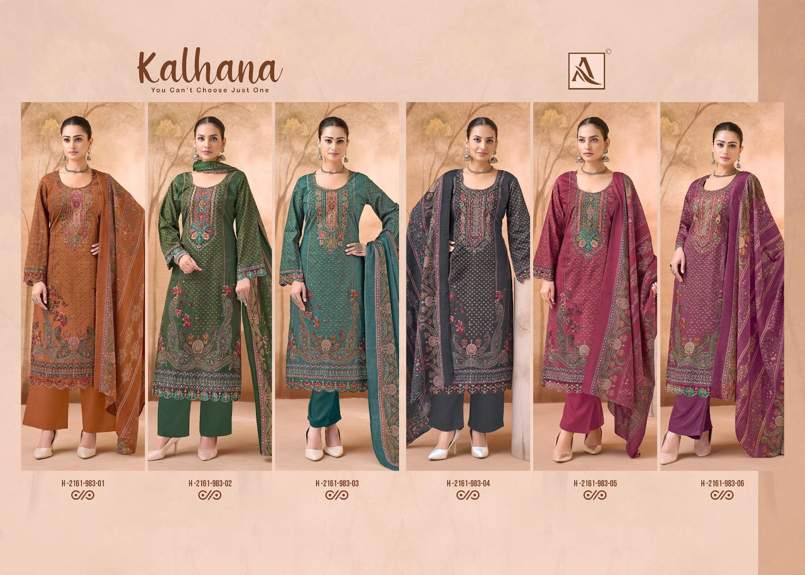 Kalhana Alok Cambric Cotton Karachi Salwar Suits Supplier India