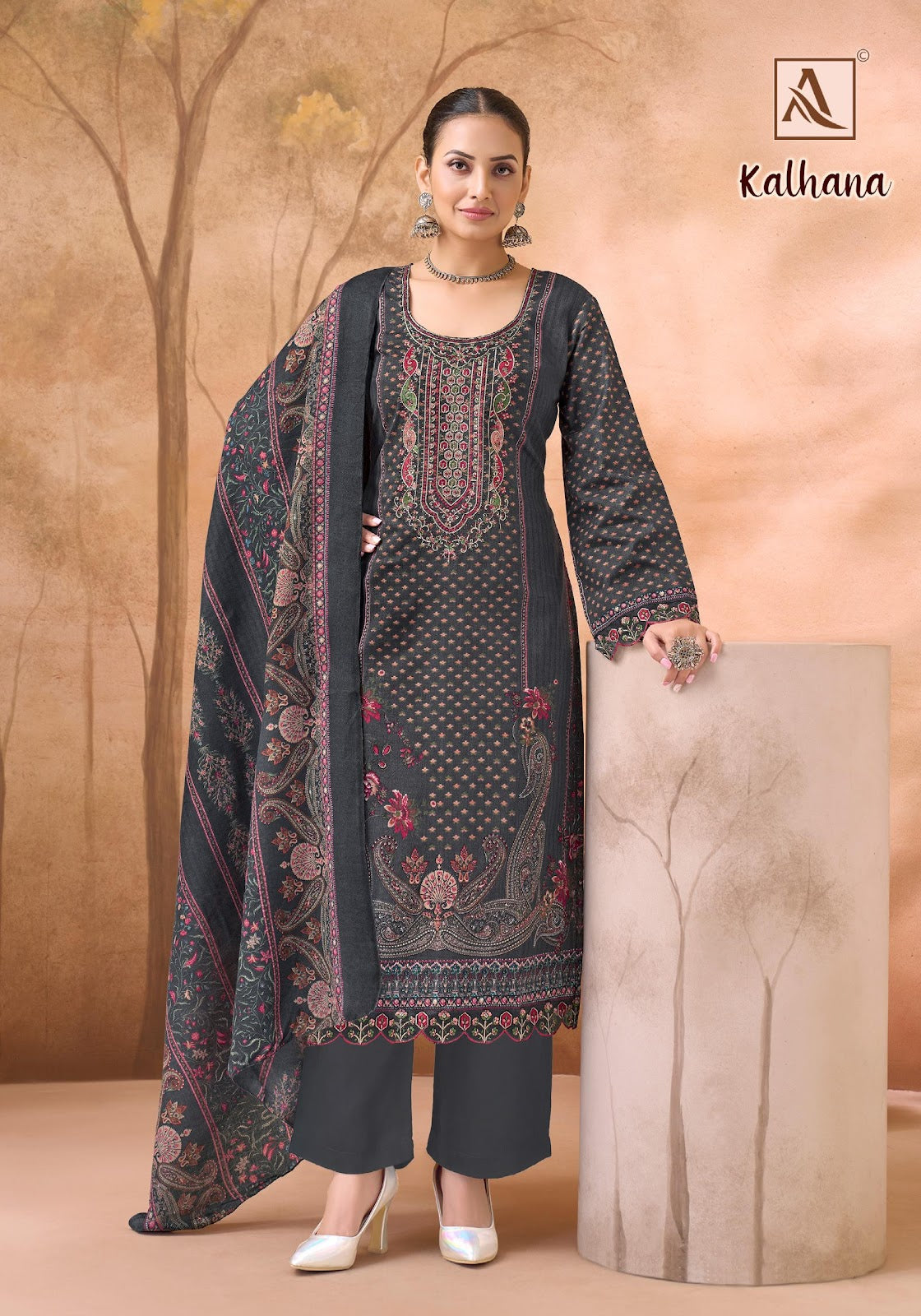 Kalhana Alok Cambric Cotton Karachi Salwar Suits Supplier India
