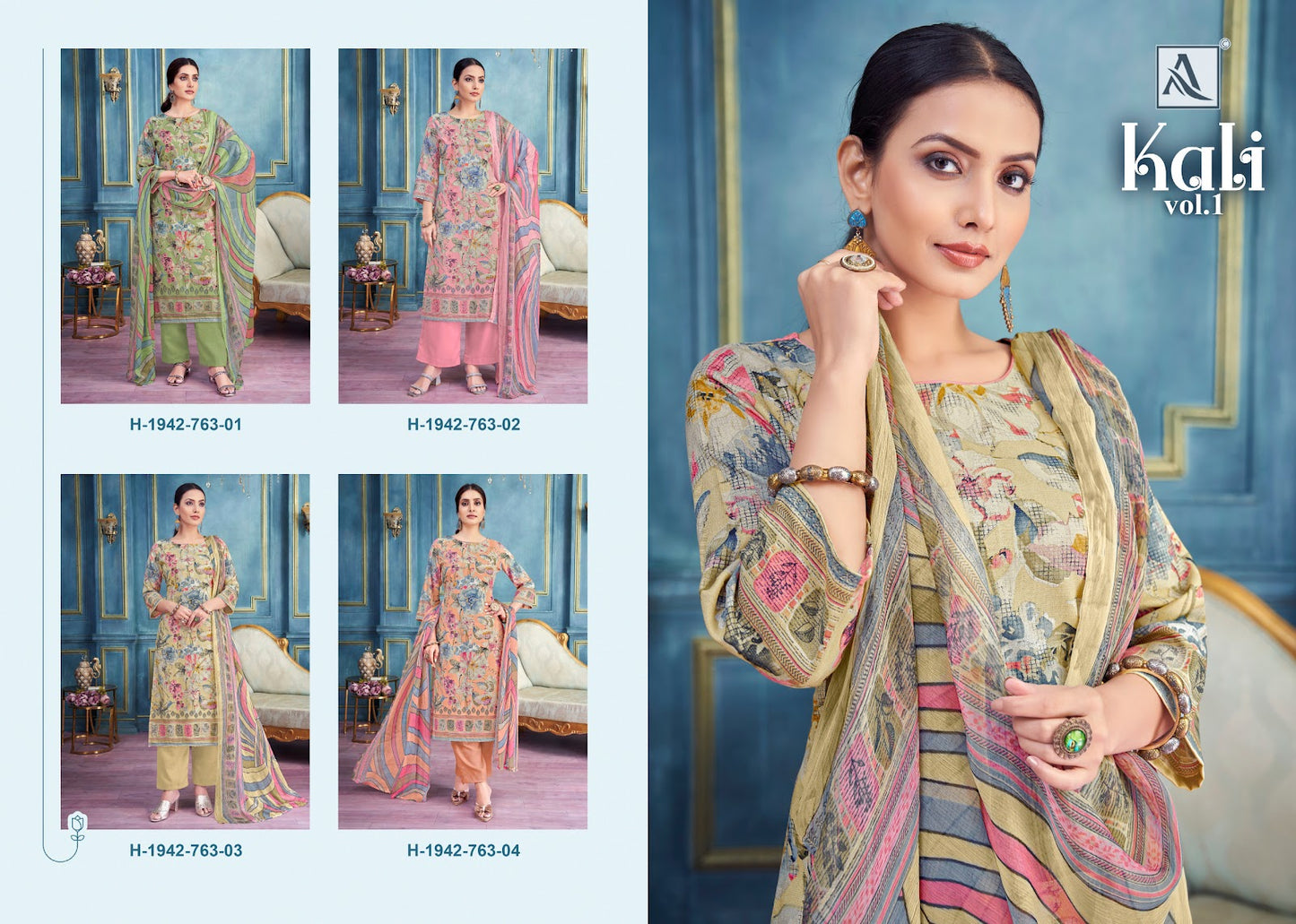 Kali Vol 1 Alok Viscose Simmer Karachi Salwar Suits Manufacturer India