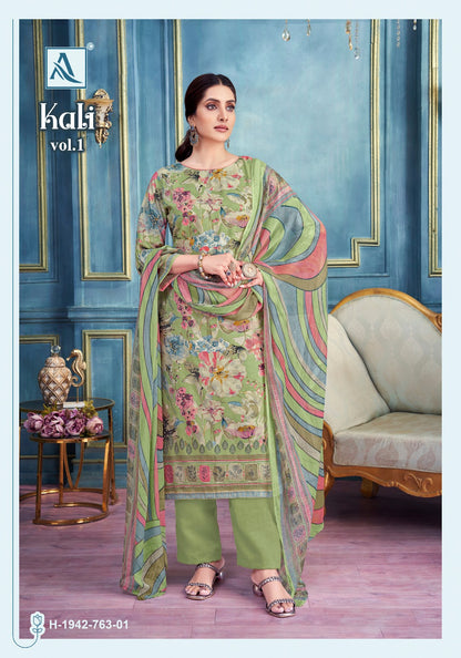 Kali Vol 1 Alok Viscose Simmer Karachi Salwar Suits Manufacturer India