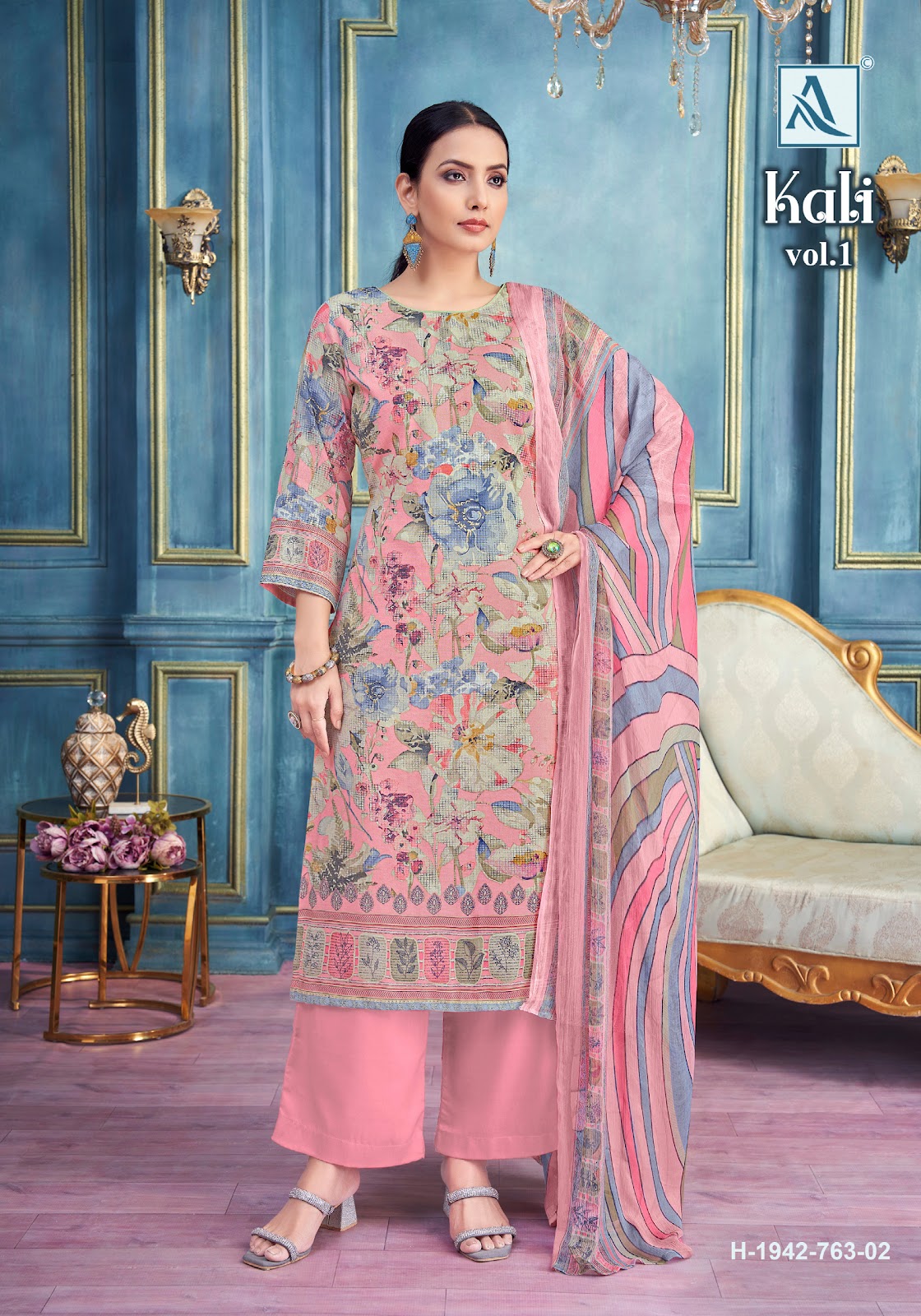Kali Vol 1 Alok Viscose Simmer Karachi Salwar Suits Manufacturer India