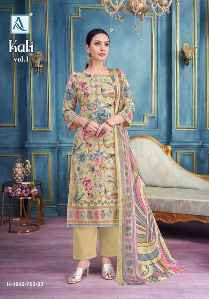 Kali Vol 1 Alok Viscose Simmer Karachi Salwar Suits Manufacturer India