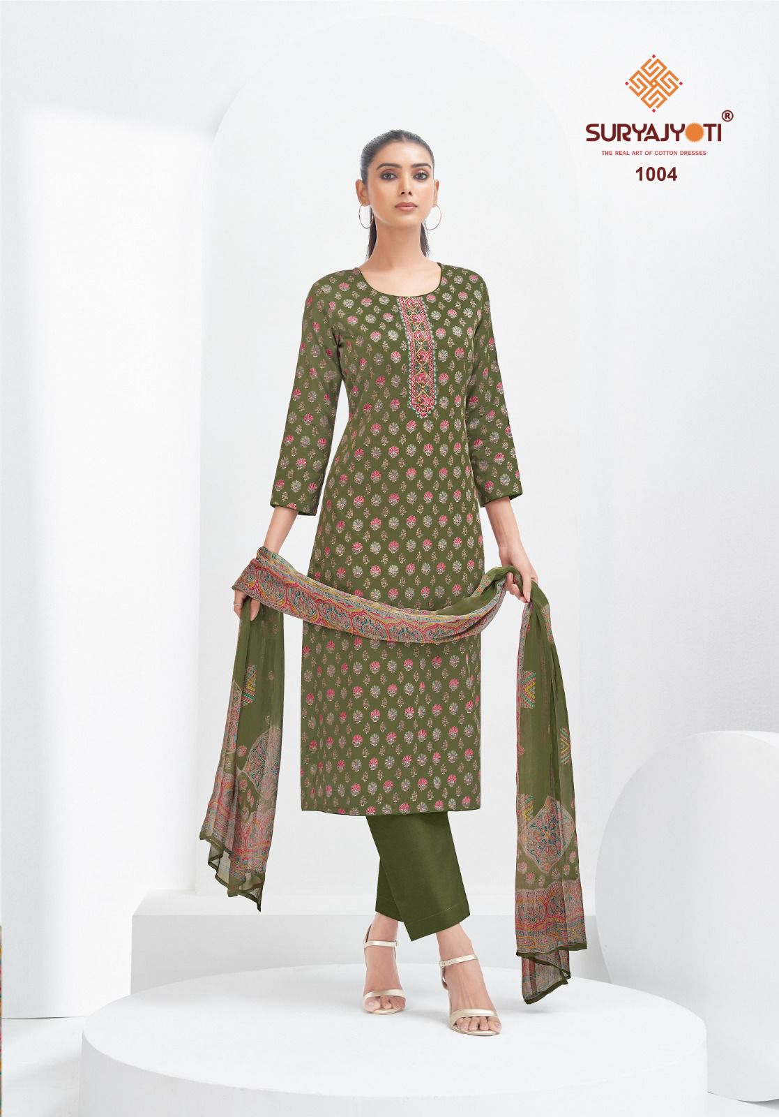 Kali Vol 1 Suryajyoti Jaam Satin Pant Style Suits Supplier