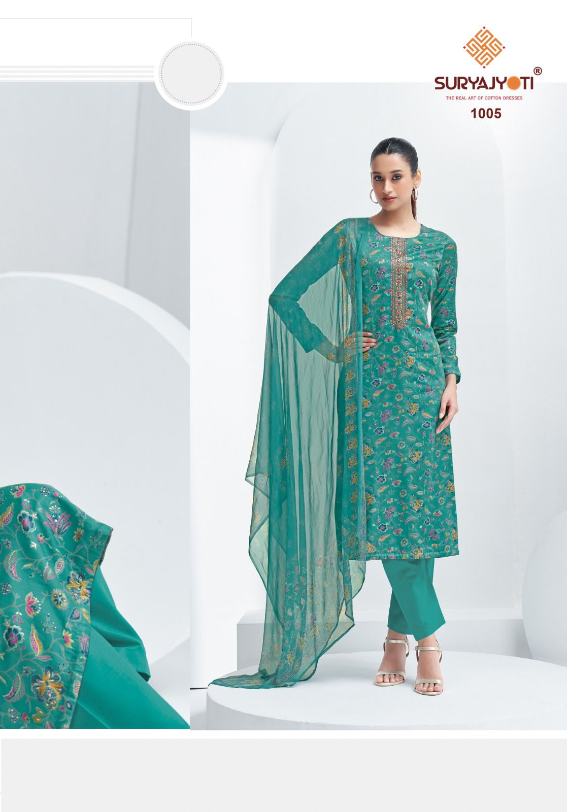 Kali Vol 1 Suryajyoti Jaam Satin Pant Style Suits Supplier