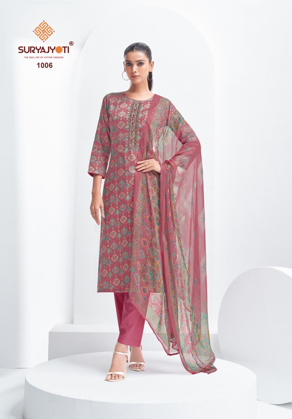 Kali Vol 1 Suryajyoti Jaam Satin Pant Style Suits Supplier