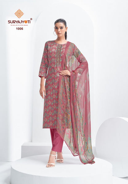 Kali Vol 1 Suryajyoti Jaam Satin Pant Style Suits Supplier