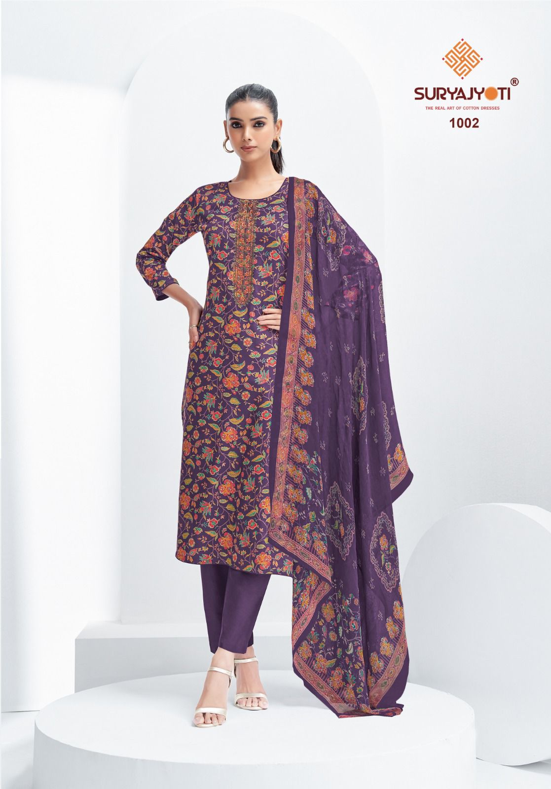 Kali Vol 1 Suryajyoti Jaam Satin Pant Style Suits Supplier