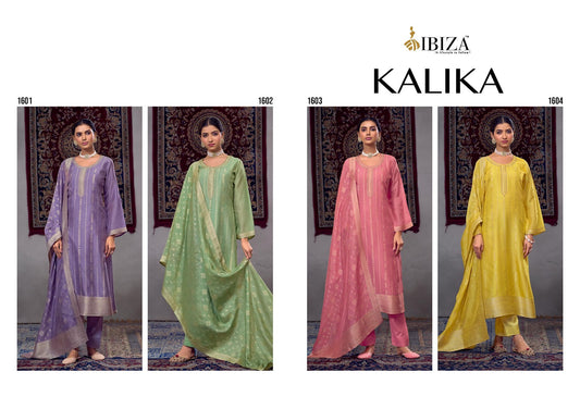 Kalika Ibiza Silk Jacquard Pant Style Suits Wholesale