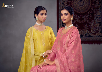 Kalika Ibiza Silk Jacquard Pant Style Suits Wholesale