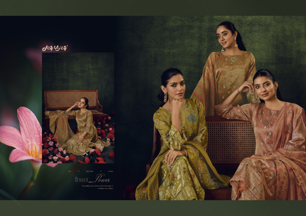 Kalika Jay Vijay Tissue Pant Style Suits Supplier India