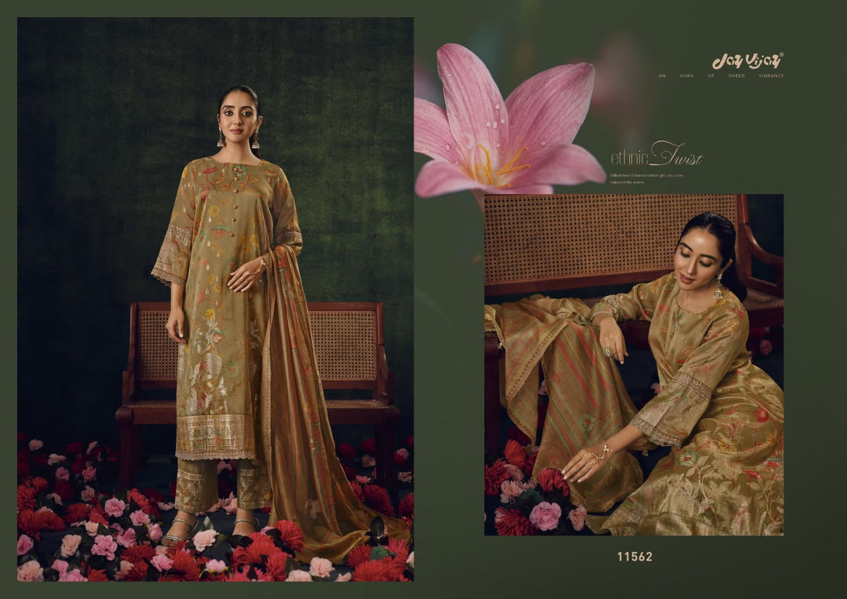 Kalika Jay Vijay Tissue Pant Style Suits Supplier India
