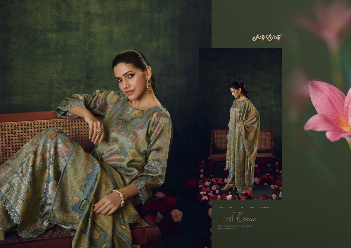 Kalika Jay Vijay Tissue Pant Style Suits Supplier India
