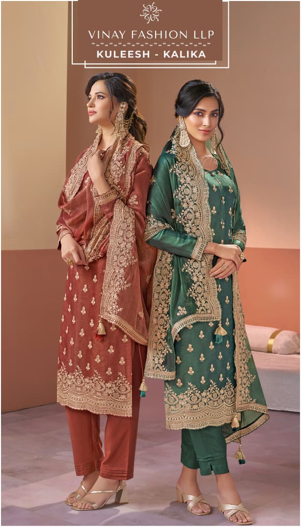 Kalika Kuleesh Vinay Fashion Llp Silk Pant Style Suits Manufacturer