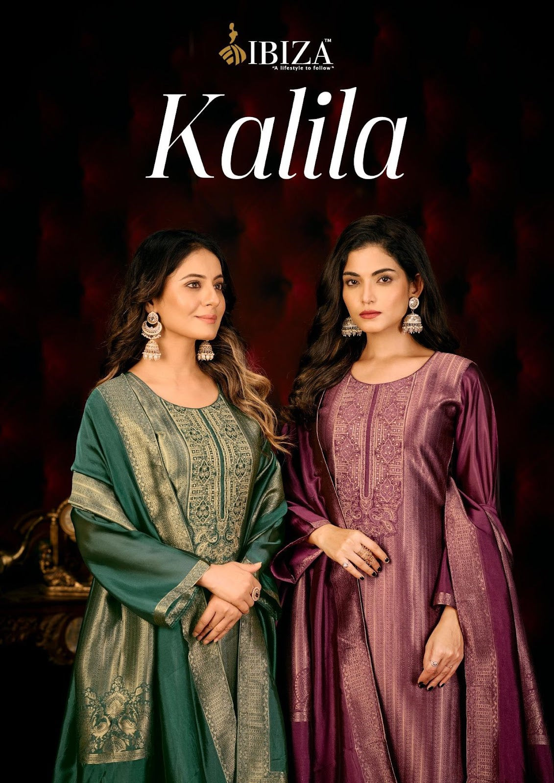 Kalila Ibiza Pure Silk Pant Style Suits Manufacturer India