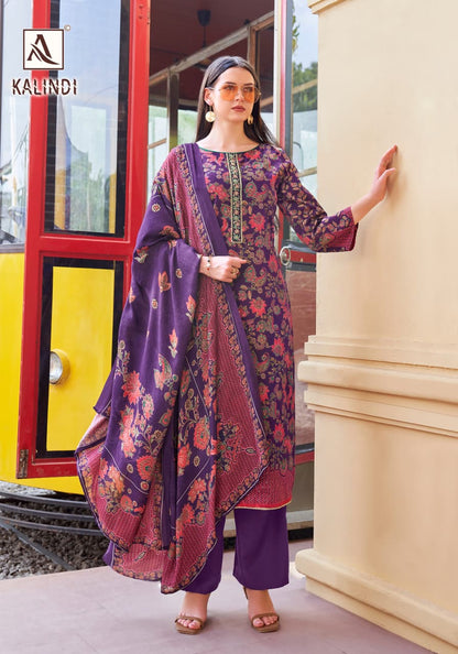Kalindi Alok Viscose Zam Karachi Salwar Suits Supplier India