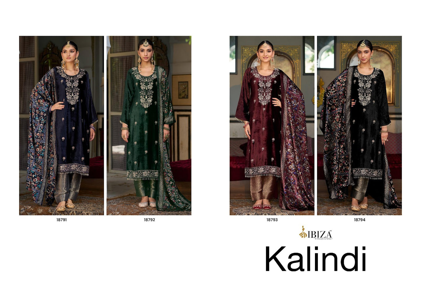 Kalindi Ibiza Pure Viscose Velvet Suits Wholesaler Gujarat