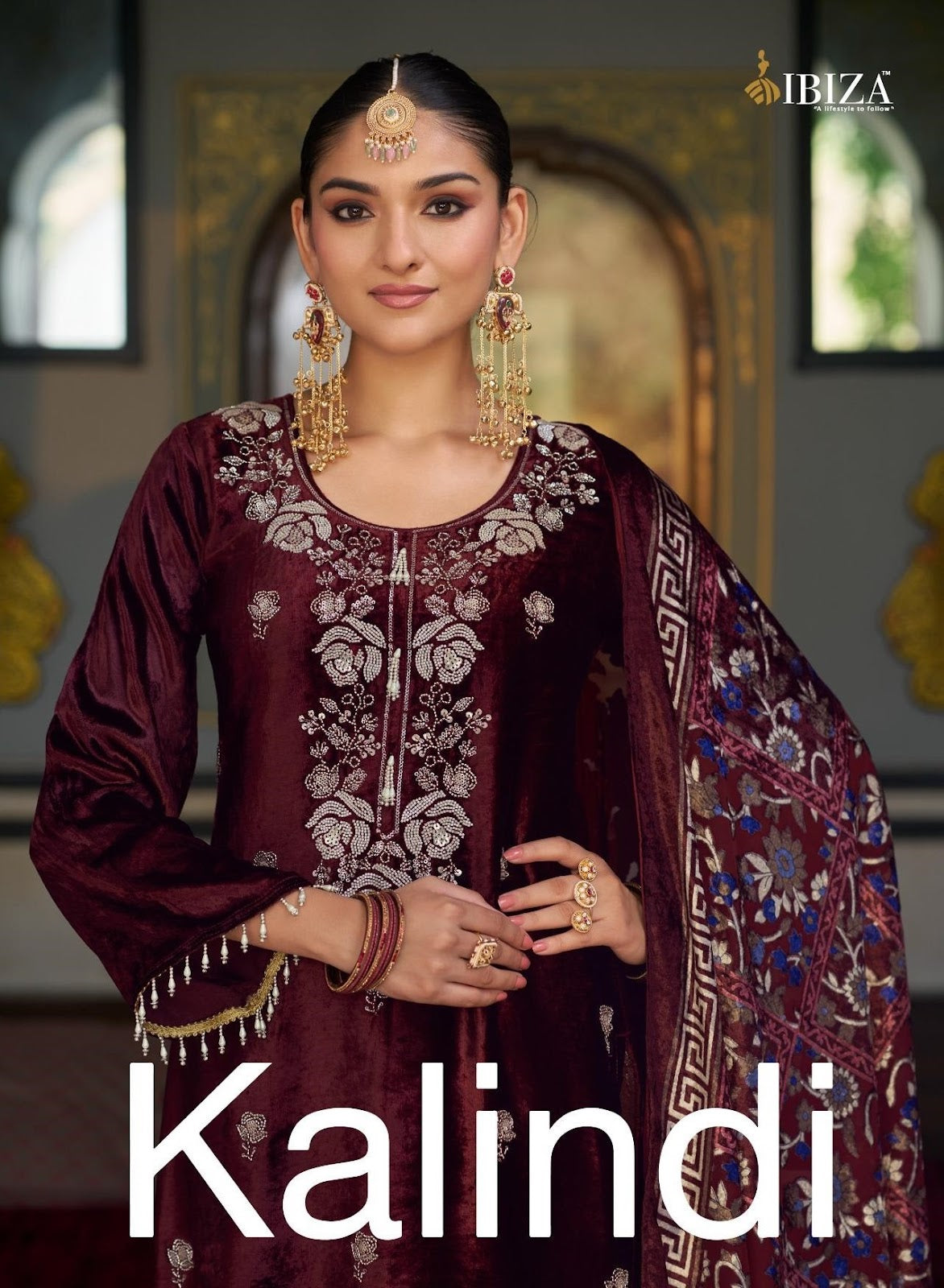 Kalindi Ibiza Pure Viscose Velvet Suits Wholesaler Gujarat