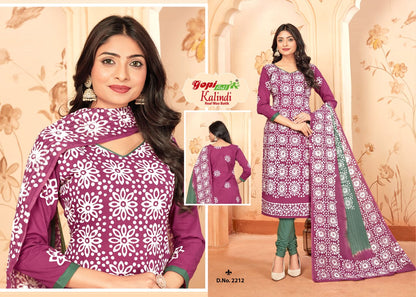Kalindi Vol 22 Gopi Art Wax Batik Pant Style Suits Exporter Ahmedabad