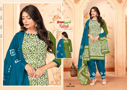 Kalindi Vol 22 Gopi Art Wax Batik Pant Style Suits Exporter Ahmedabad