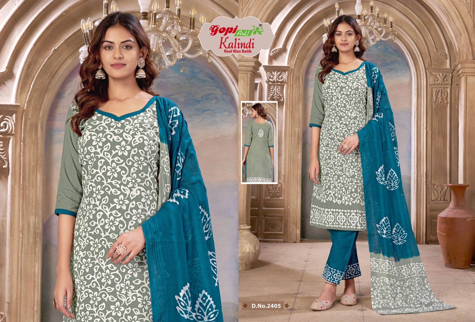 Kalindi Vol 24 Gopi Art Cotton Pant Style Suits Supplier Gujarat