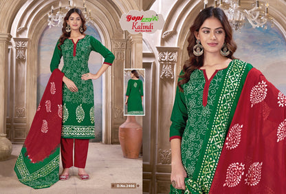 Kalindi Vol 24 Gopi Art Cotton Pant Style Suits Supplier Gujarat