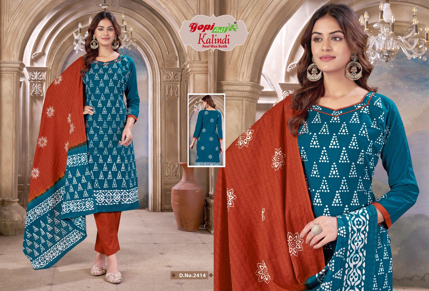 Kalindi Vol 24 Gopi Art Cotton Pant Style Suits Supplier Gujarat