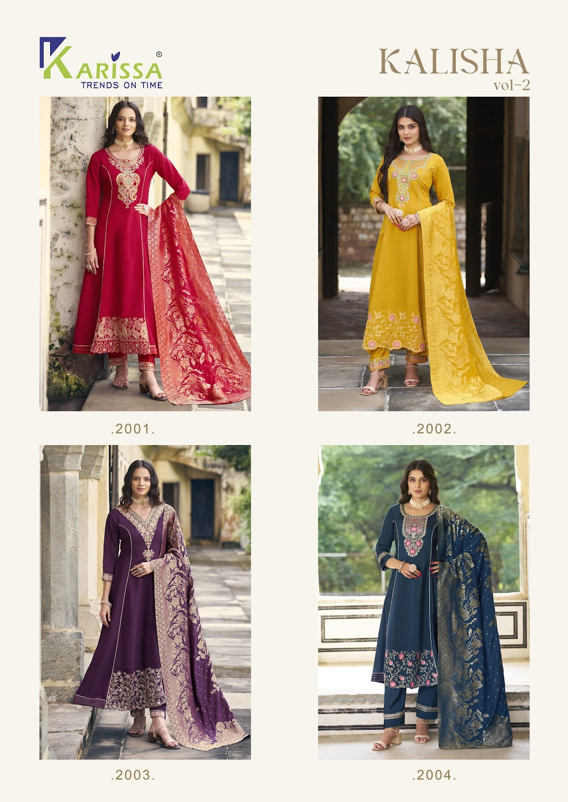 Kalisha Vol 2 Karissa Roman Silk Readymade Anarkali Suits Manufacturer Ahmedabad