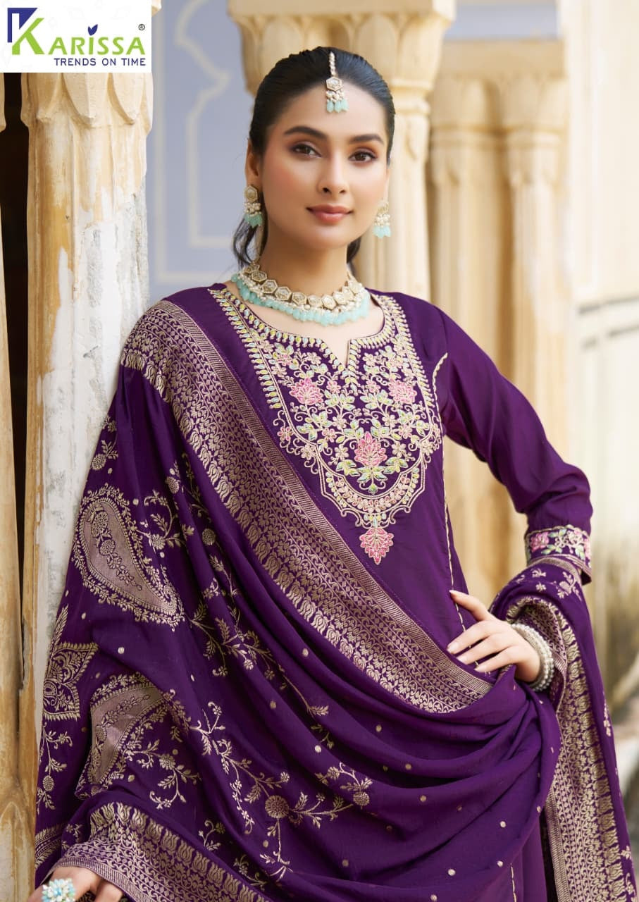 Kalisha Vol 3 Karissa Roman Silk Readymade Anarkali Suits Supplier Gujarat