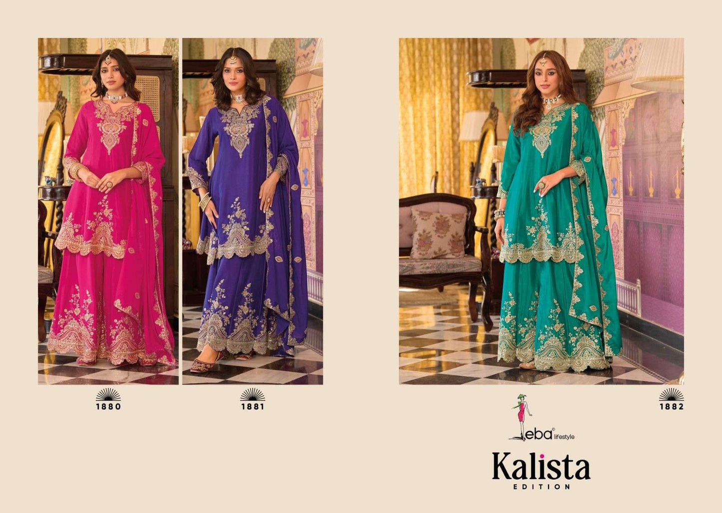 Kalista Eba Lifestyle Chinon Pakistani Readymade Suits Wholesaler Ahmedabad